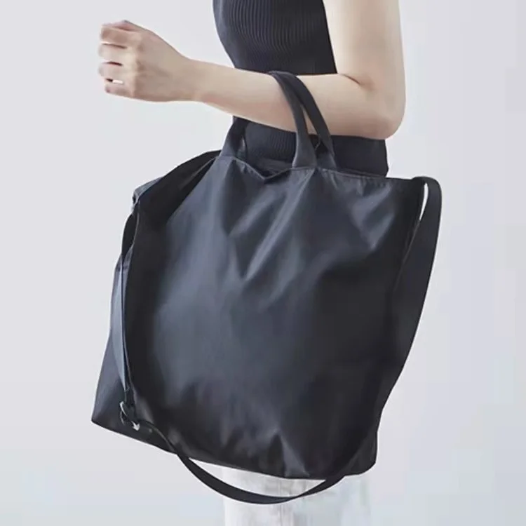 

Bolsa de mão feminina de náilon, bolsa de alta qualidade de cor sólida, fitness, casual, de ombro para viagem, bolsa tote femini