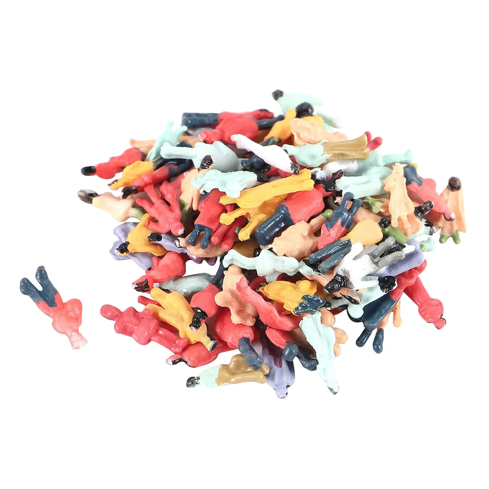 

100Pcs Z Scale 1:200 Mix Painted Model People Park Street Passenger Figures