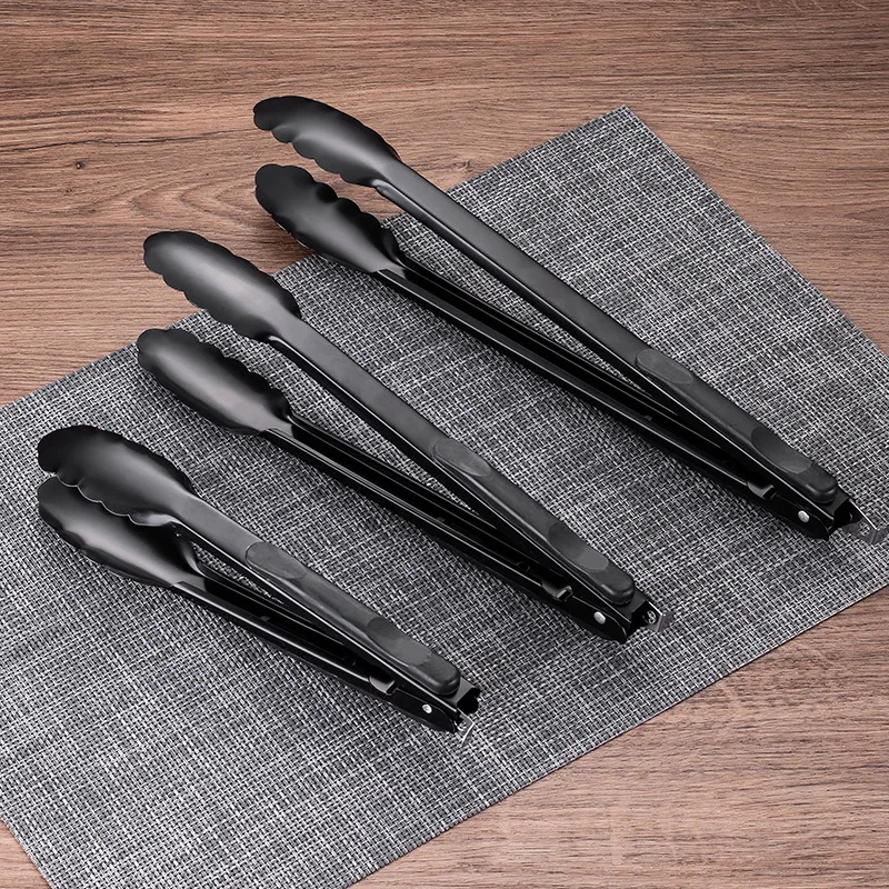 

1PCS 9/12/14 inch Stainless Steel Food Tongs Barbecue Tong Bread BBQ Salad Tongs Cook Party Buffet Clip Kitchen Accessories