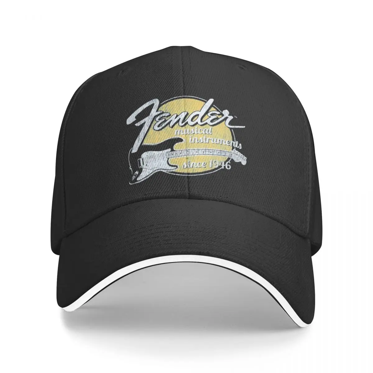 

Retro Fender Guitar Merch Men Women Trucker Hat Caps Hat Vintage Formal Activities Gift Snapback Hat