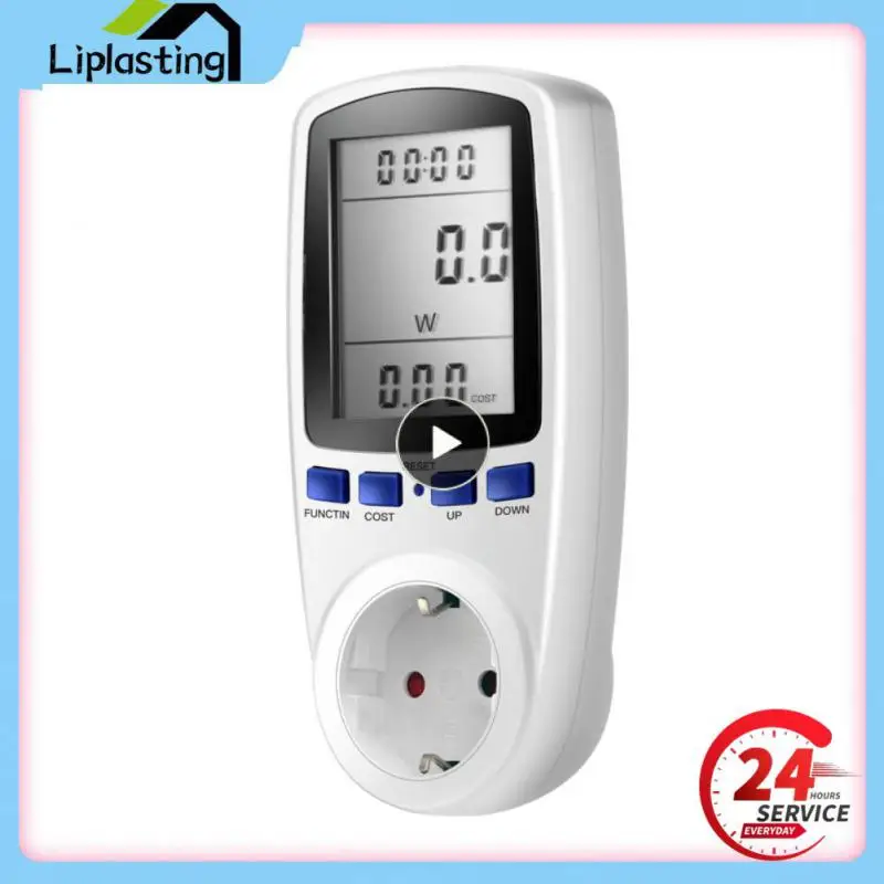 

CoRui Digital LCD Energy Meter Wattmeter Monitoring Device Wattage Electricity Kwh EU US FR BR UK Plug Outlet Analyzer