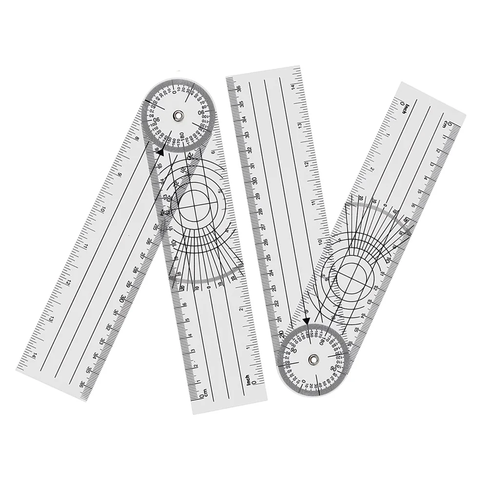 4 шт. Гониометр Физиотерапия Вращение на 360 градусов Транспортир ПВХ для