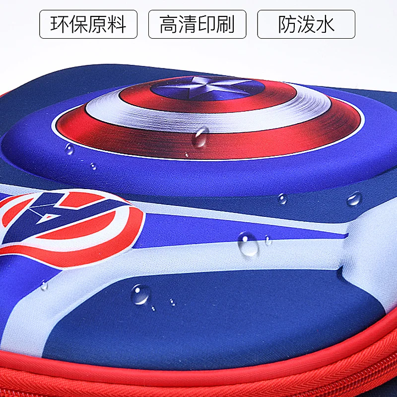 Disney children's backpack, high-quality breathable waterproof Spider Man schoolbag, lightweight American captain boy's backpack