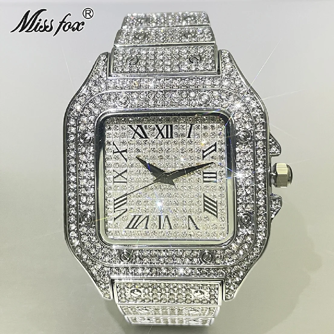 

Luxury Gold Watch For Men Fashion Hip Hop Brand New Iced Moissanite Quartz Clocks Steel Waterproof Wristwatch Reloj Hombre 2023