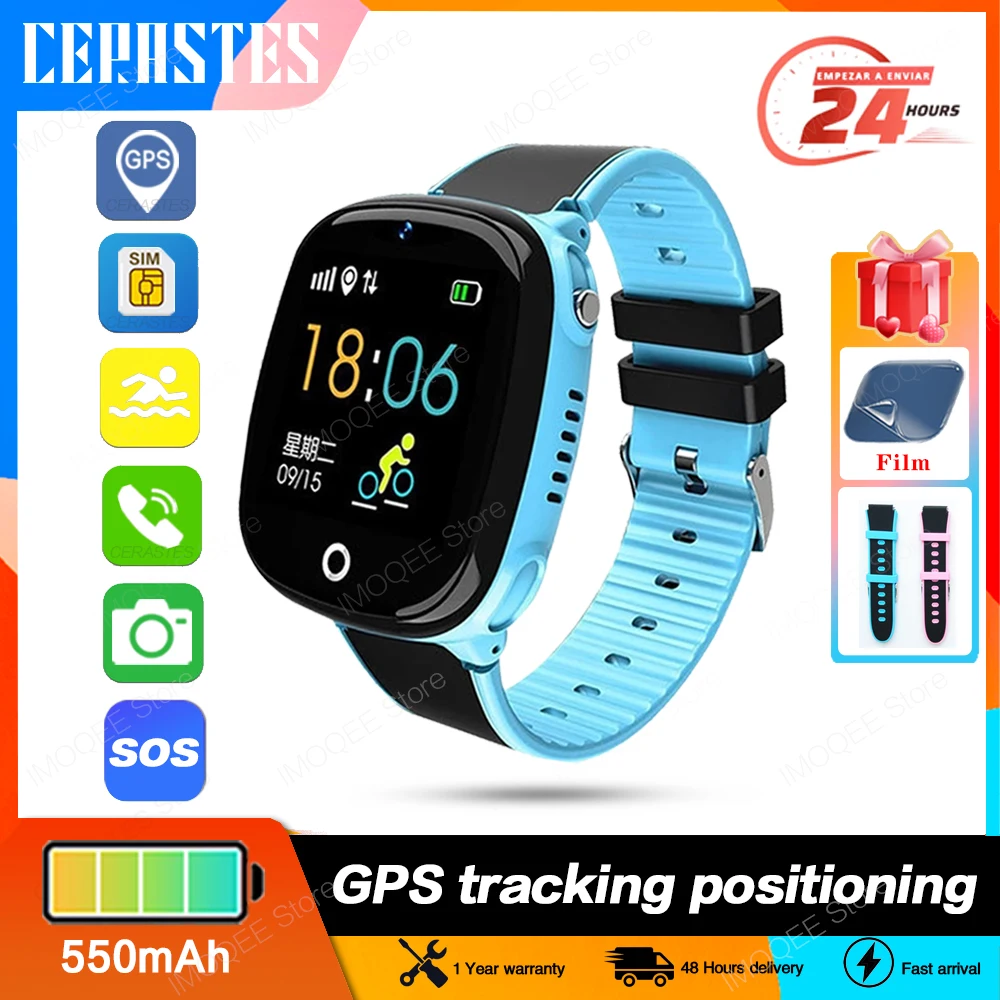 New 2022 Smart Watch Kids GPS HW11 Pedometer Positioning IP67 Waterproof Watch For Children Safe SmartWrist band Android IOS
