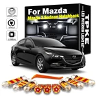 TPKE Canbus без ошибок, комплект светодисветильник для салона Mazda 3 Sedaan Hatchback 2004-2017 2018, купольная лампа для карты, автомобильные аксессуары светодиодный ные лампы
