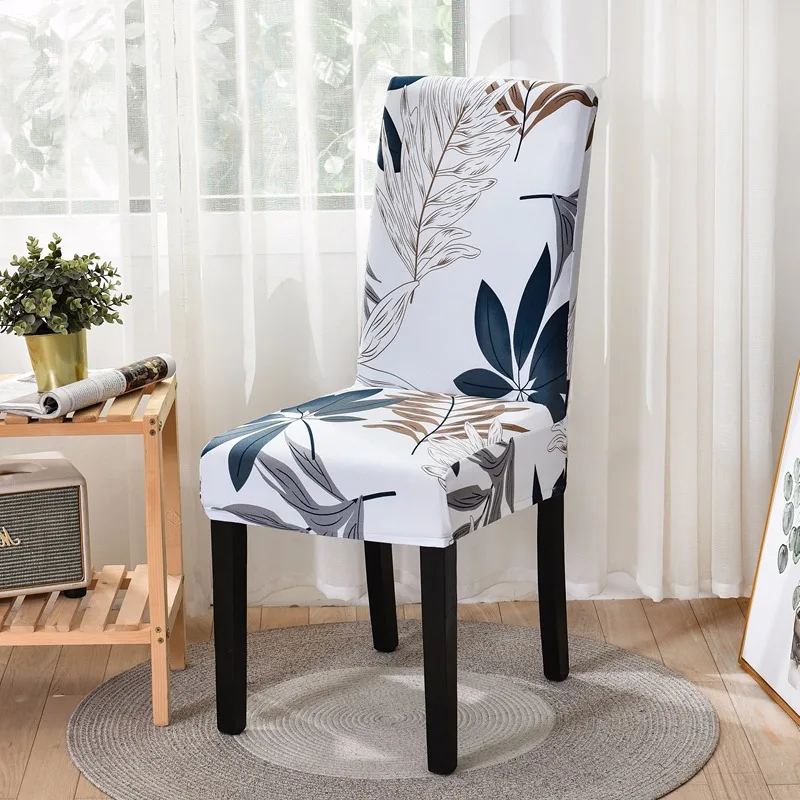 

2022 nowy druk krzesła do jadalni pokrywa zmywalny na ślub krzesło do jadalni Slipcover Sillas De Playa Hogar