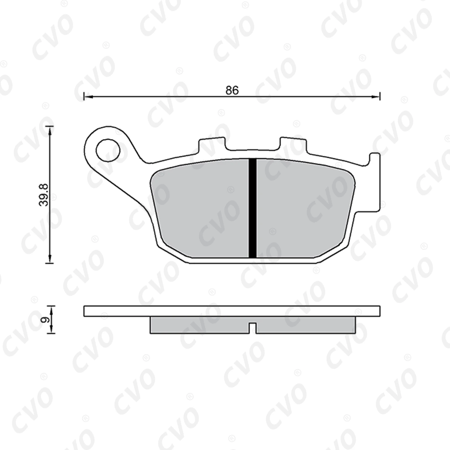 Фото Тормозные колодки для мотоциклов HAOJUE SUZUKI GSX250R-A/GW250-S/DL250/GZS150/DR300/TR300, всепогодные дисковые тормозные колодки. №5