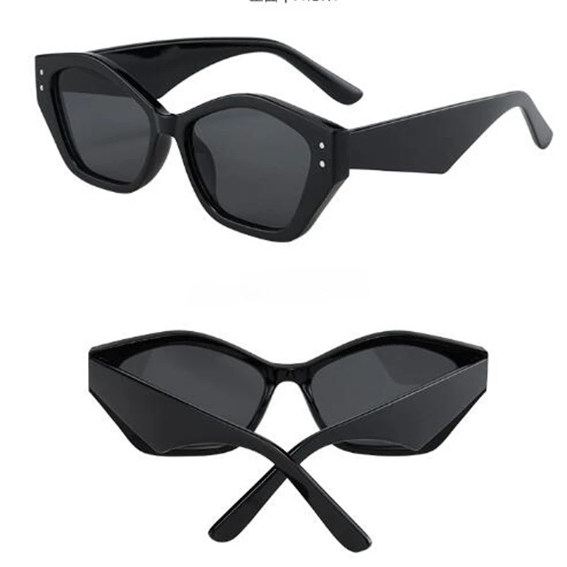 Женские солнцезащитные очки кошачий глаз синие модные унисекс зеркальные