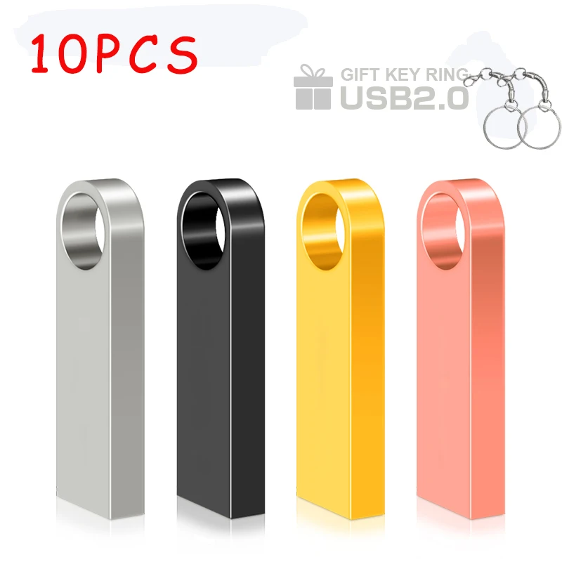 Высокоскоростной USB флеш-накопитель, металлический флеш-накопитель, 16 ГБ, 32 ГБ, 64 ГБ, 128 ГБ, флеш-накопители, водонепроницаемый USB-накопитель 2,0...