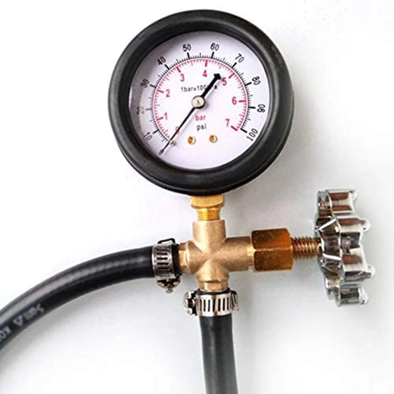 0-100PSI Тестер давления впрыска топлива Быстрый Подключение манометр