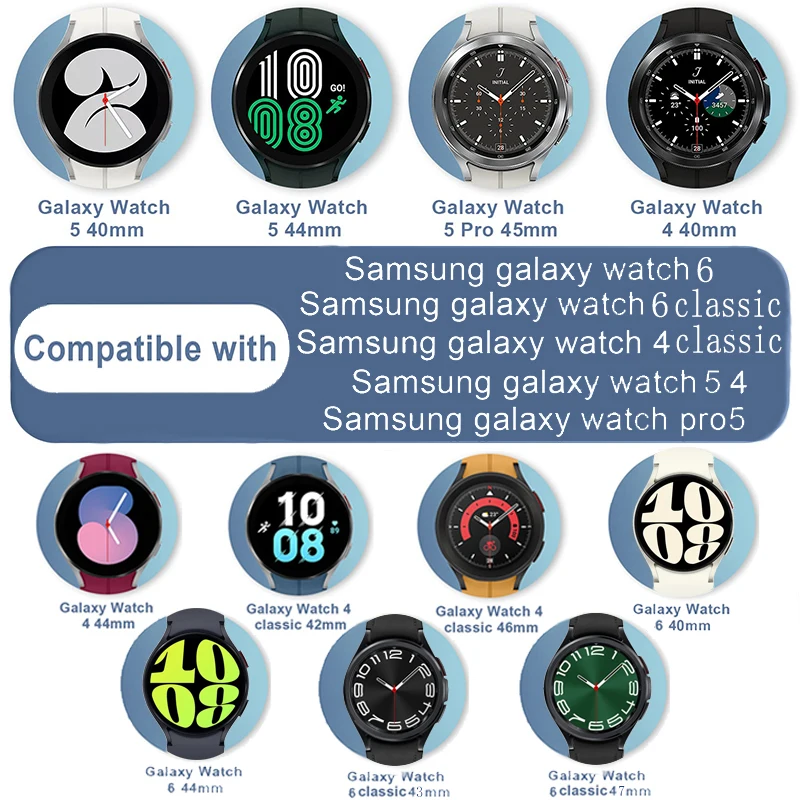 Ремешок магнитный с D-образной пряжкой для Samsung Galaxy Watch 6/4 classic 47 мм 46 42 43 браслет watch