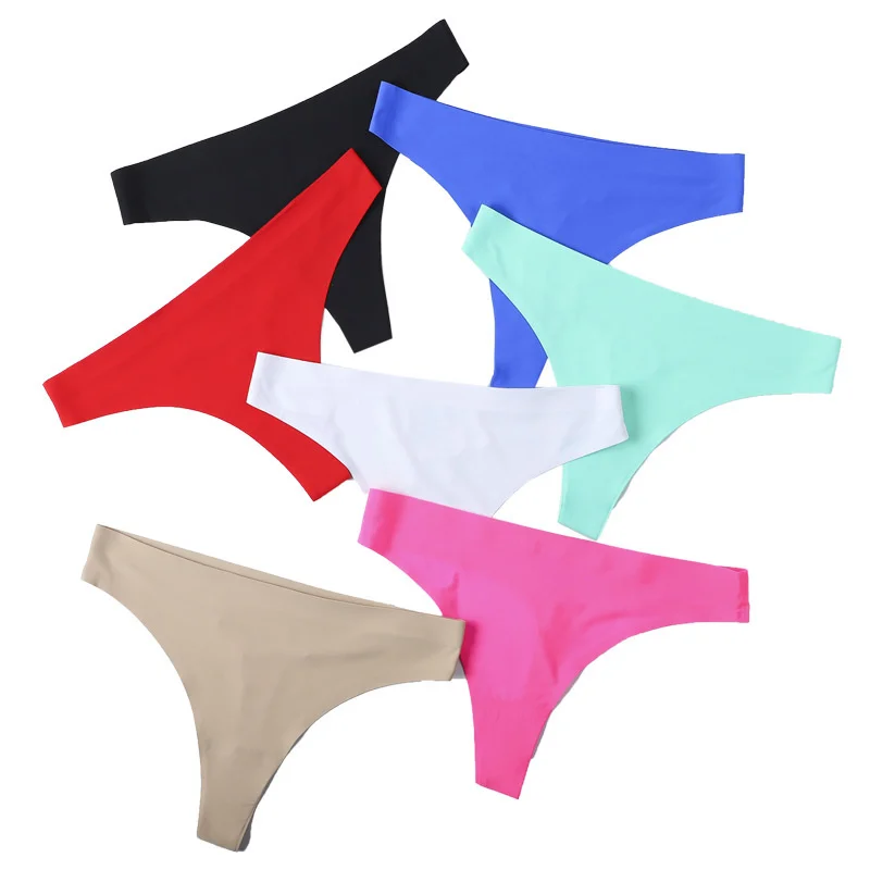 

Women's underwear t pants ice silk traceless briefs Silk Sexy Thongs g string Seamless Panties Tanga Lingerie Panty Intimates