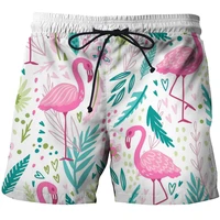 2022 summer printed mens shorts high waist elastic double layer floral pattern beach swimming shorts casual quick drying slacks