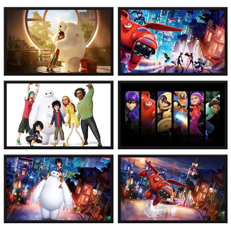 

Disney Cartoon Big Hero 6 Poster Canvas Painting Baymax Art Cute Picture Wall Prints Modern Home Kids Bedroom Decoration Cuadros