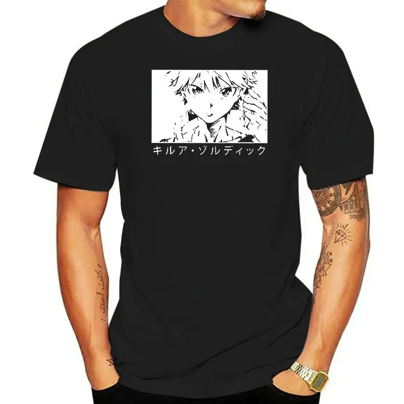 

Футболка Hunter X Hunter Killua pirnt женская, винтажный топ в японском стиле аниме, забавный мультяшный принт, свободная рубашка с круглым вырезом, улич...