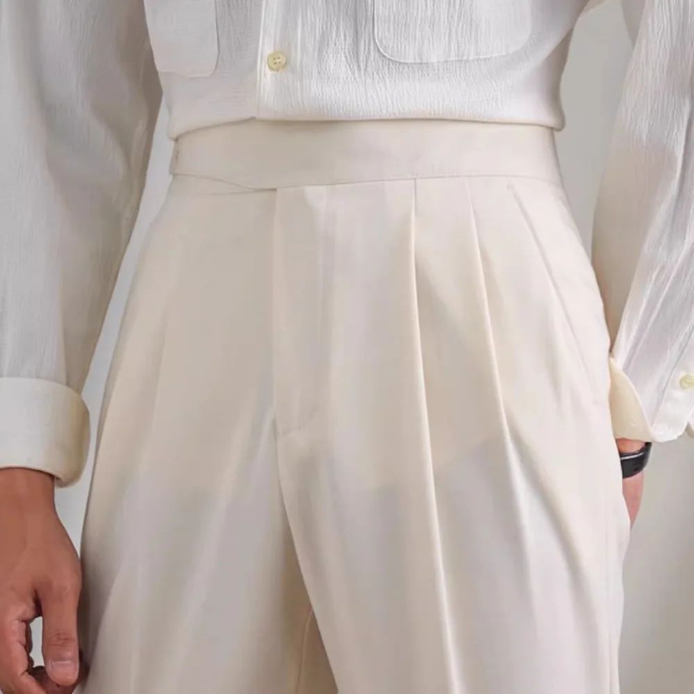 Брюки мужские шерстяные дышащие в итальянском стиле деловой повседневный костюм