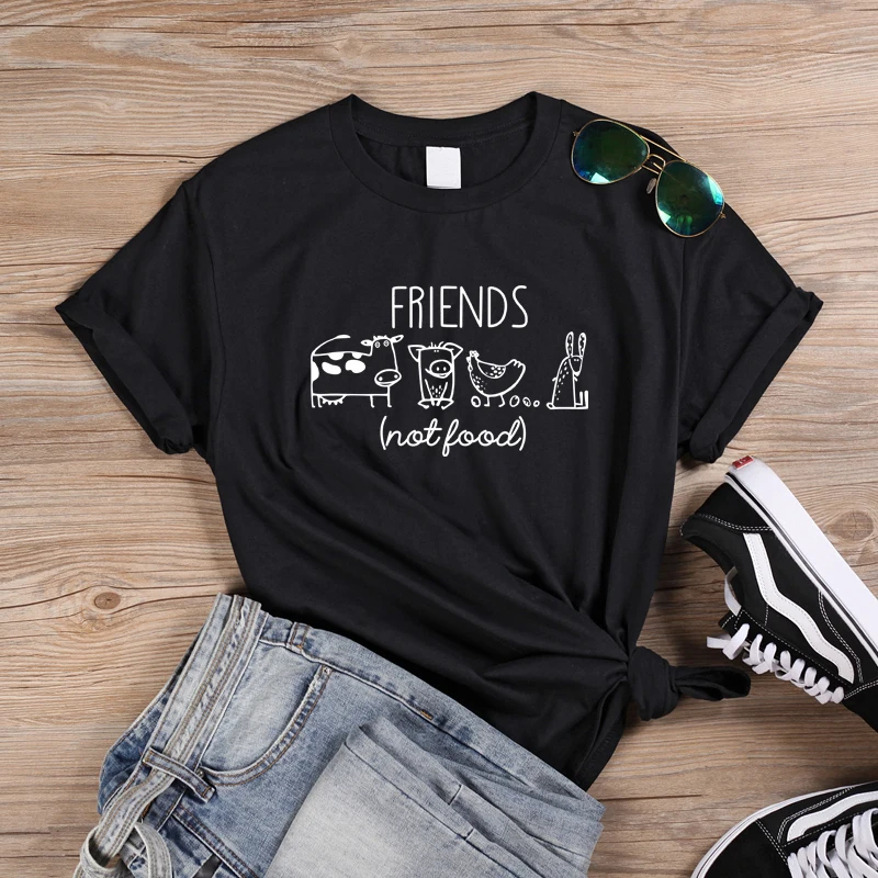 Женская футболка onseme Friends Not Animal