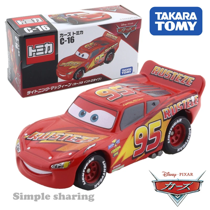 

Taraka Tomy Tomica Disney Pixar CARS C-16 Lightning McQueen (Cars 3 intro type) Kids Toys Motor Vehicle Diecast Metal Model
