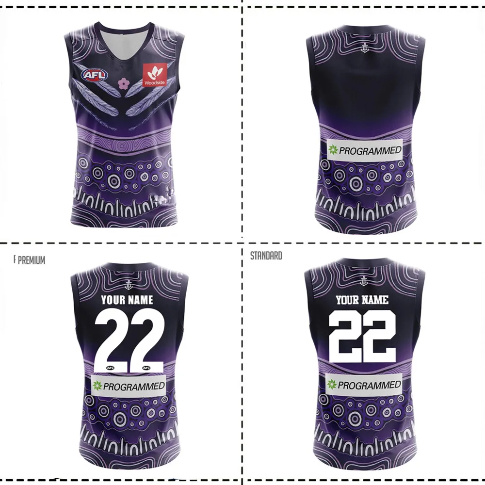 

2022 FREMANTLE DOCKERS AFL INDIGENOUS DREAMTIME GUERNSEY 2022/2023 Fremantle Dockers Guernsey Home/Away Rugby Jersey size S--2XL