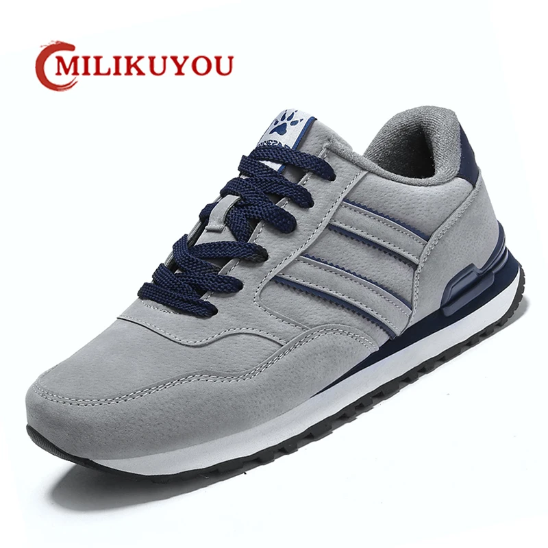 Кроссовки мужские кожаные Повседневная дышащая обувь на шнуровке теннисные