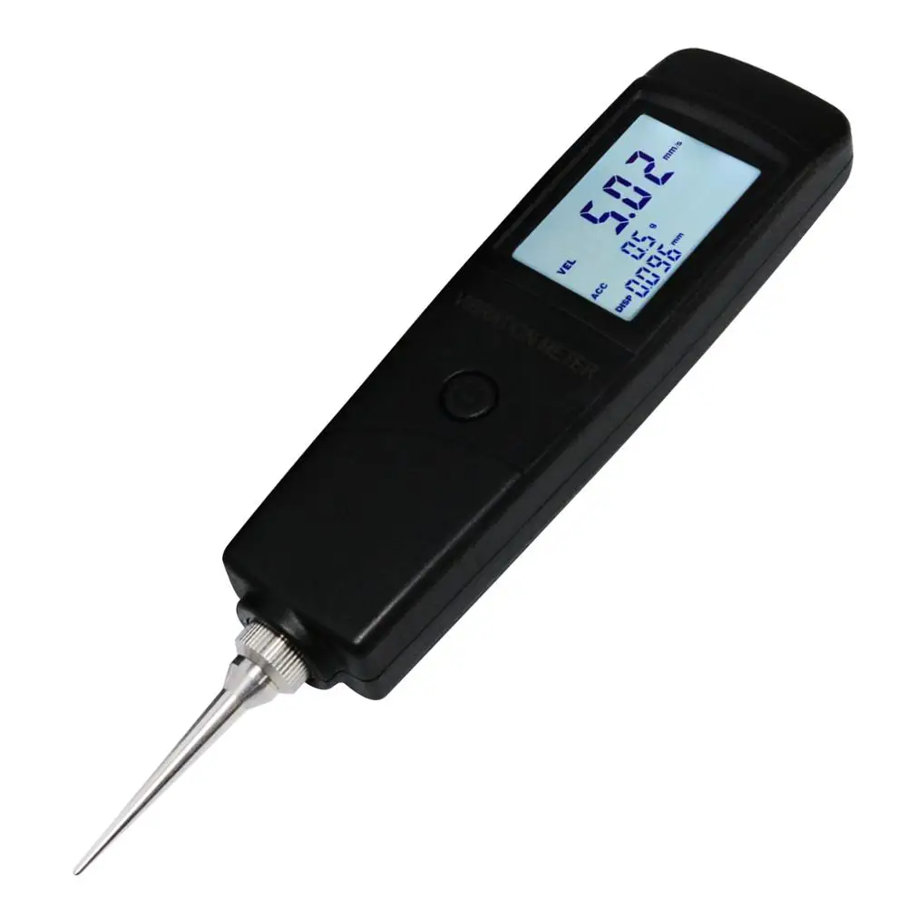 

Digital Vibration Meter Tester Piezoelectric Sensor Acceleration, Velocity and Displacement for Machinery, Quality Control