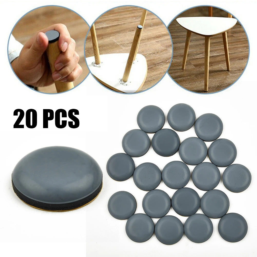 

20 Pcs Furniture Sliders Kit 30mm Feet Glider For Carpet Movers Heavy Duty Shifter Removal Furniture Floor Protector