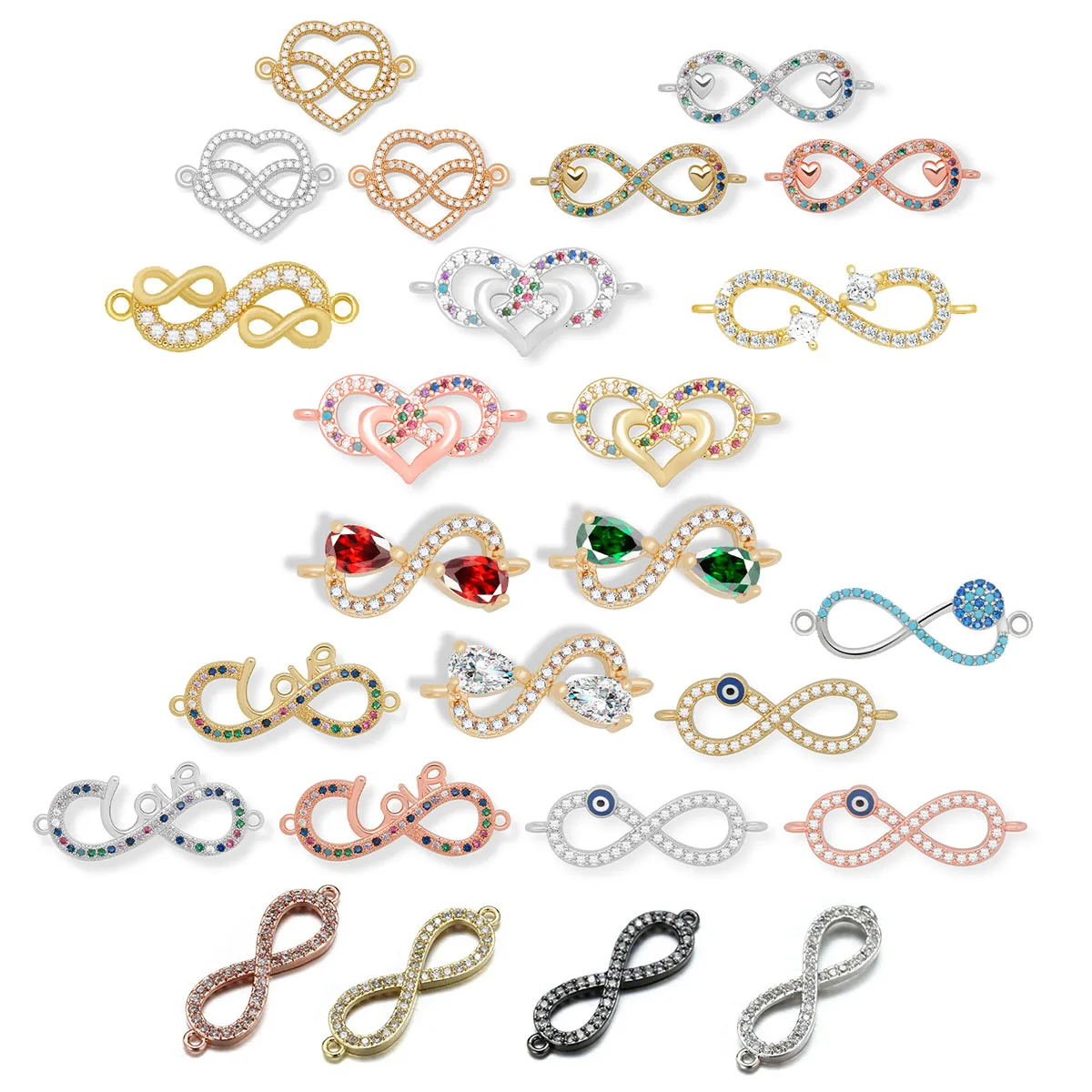 Позолоченный циркониевый соединитель для браслетов ожерелий сделай сам