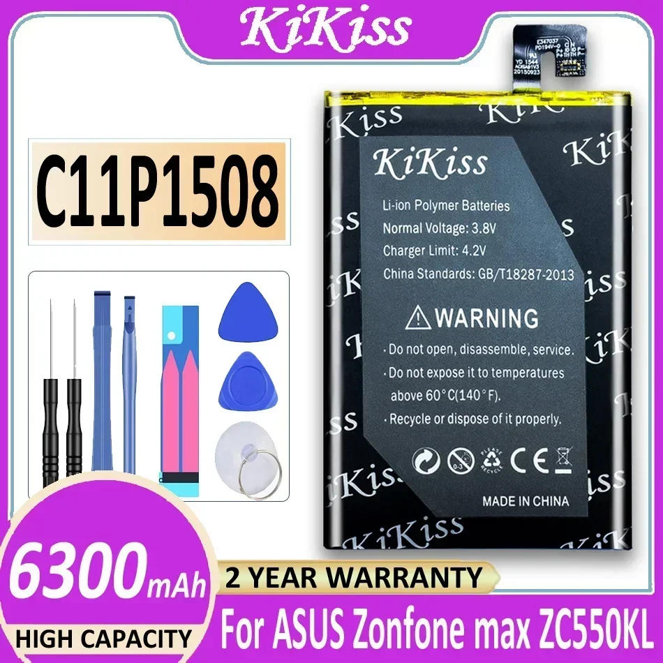 Фото Аккумулятор KiKiss C11P1508 для ASUS Zenfone MAX ZC550KL Z010DA 5000Z C550KL Z010AD Z010DD Z010D 6300 мАч + Инструменты №1