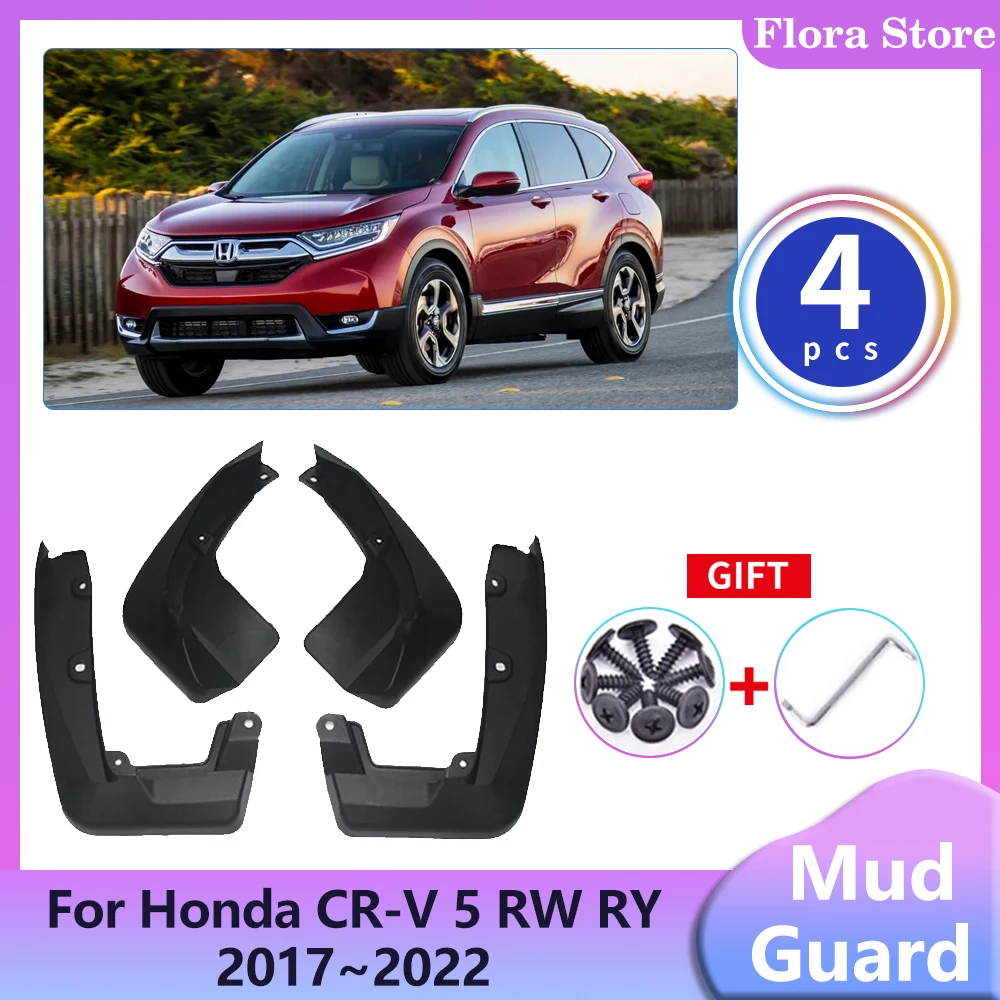 

Аксессуары для Honda Автомобильные Брызговики 5 CRV RW RY 2017 ~ 2022, 2018 2019 2020 2021 задние брызговики, защита колеса, грязевой клапан, Внешние детали, аксессуары