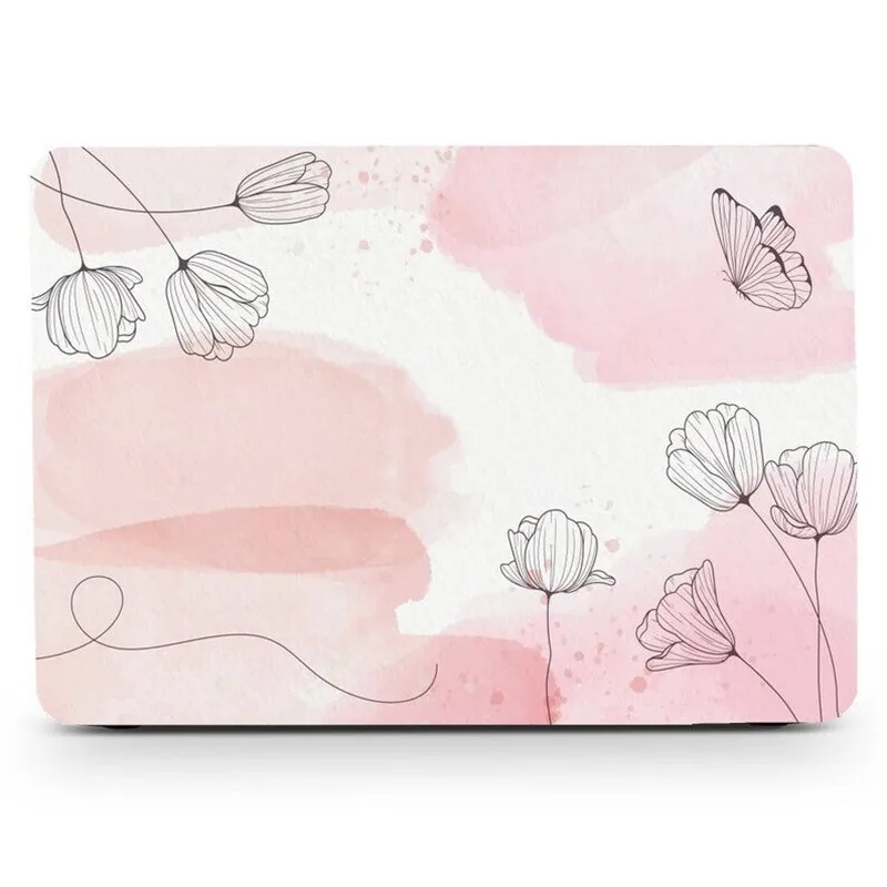 

Hand Drawn Floral for Macbook Air 13 Case Flowers M1 A2337 A2179 2020 Watercolor 13.3 Inch A1932 A1466 Matte Painted Shell Cover
