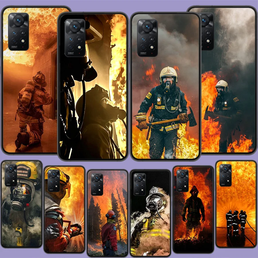 Чехол для телефона Firefighter Heroes Fireman Redmi Note 13 5G Plus 12C 12 10A 10C 10 9 8 9A 9C 9T 8A S2 K60 K70 Pro 7 7A 6 6A Xiaom