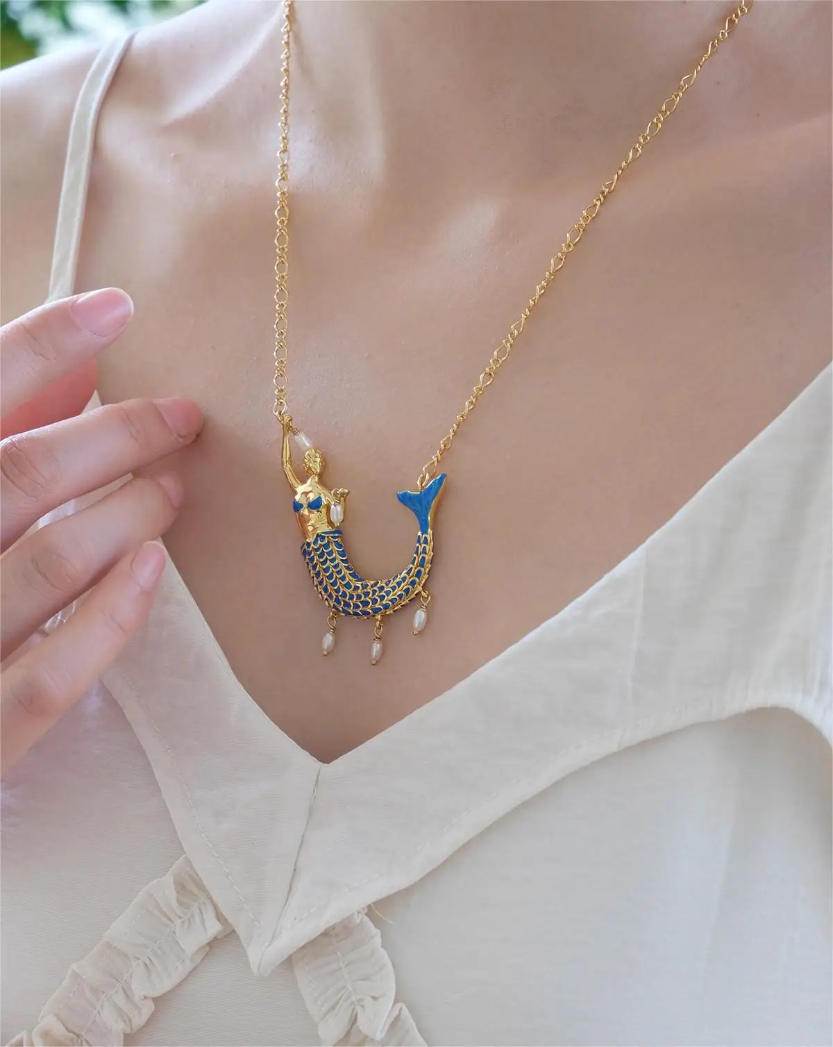 

Mermaid Vintage Fashion Necklace With Light Luxury Temperament