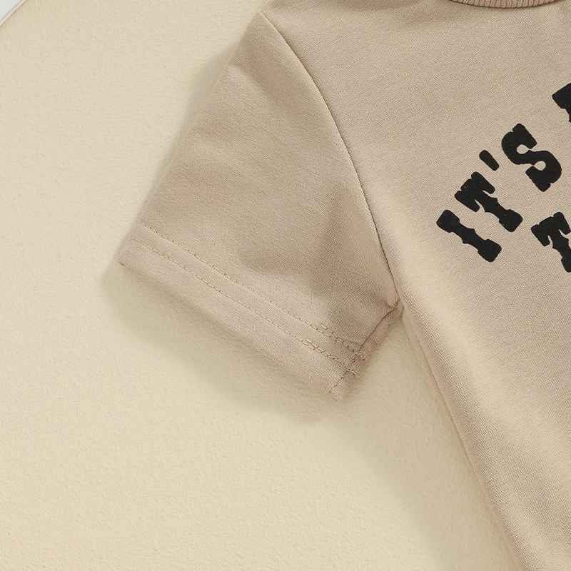 Комплект с шортами для маленьких мальчиков рубашка коротким рукавом и буквенным