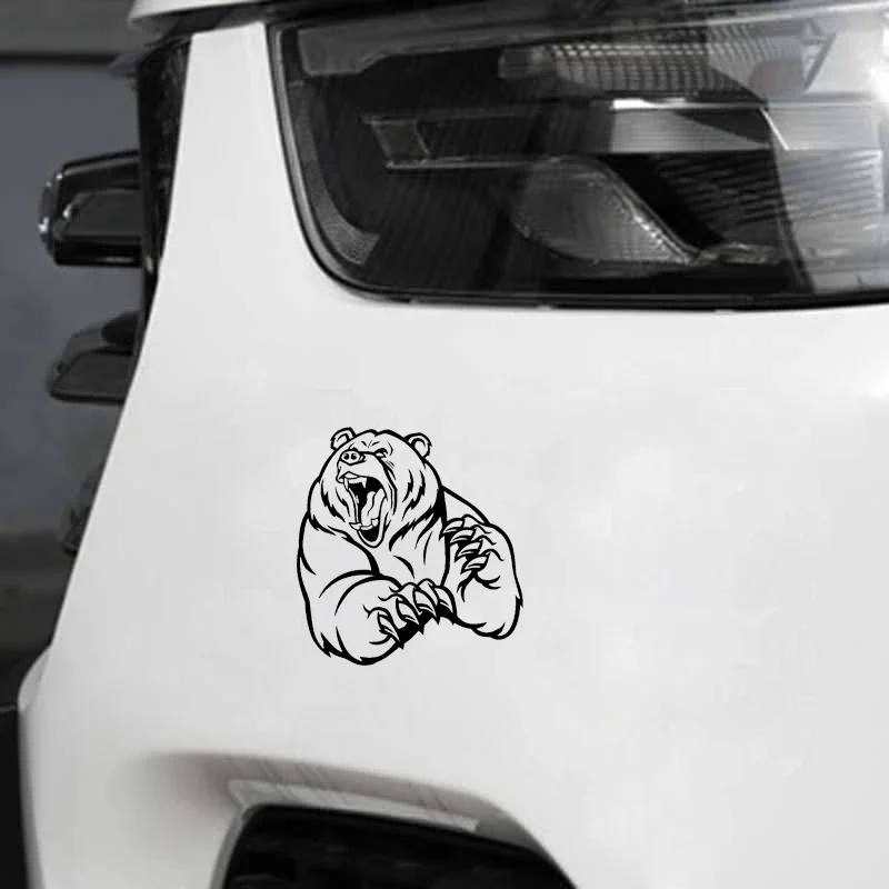 Забавные животные злый коричневый медведь наклейка на автомобиль украшение