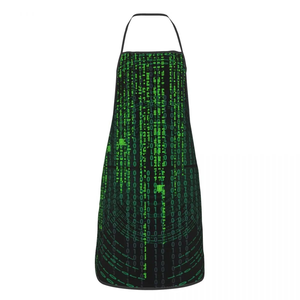 

Binary Matrix Code Apron for Women Men Unisex Bib Computer Code Cooking Kitchen Tablier Cuisine Chef Painting