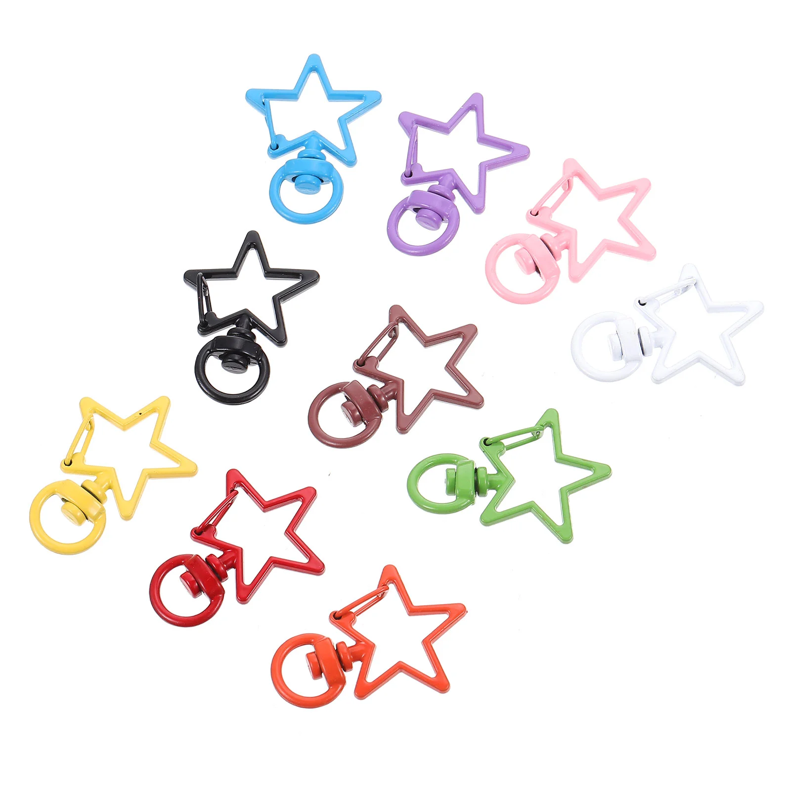 

Snap Key Star Keychain Clasp Clasps Making Ring Hook Clip Five Lanyard Metal Pointed Buckle Pendant Claw Lobster Pentagram Purse
