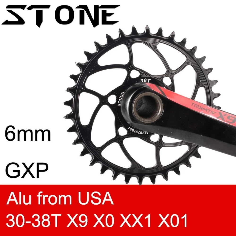 

Stone Round Chainring 6mm Offset for Sram GXP X9 X0 XX1 X01 Eagle 28t 30t 32 34 36 38T Direct Mount Bike ChainWheel Tooth Plate