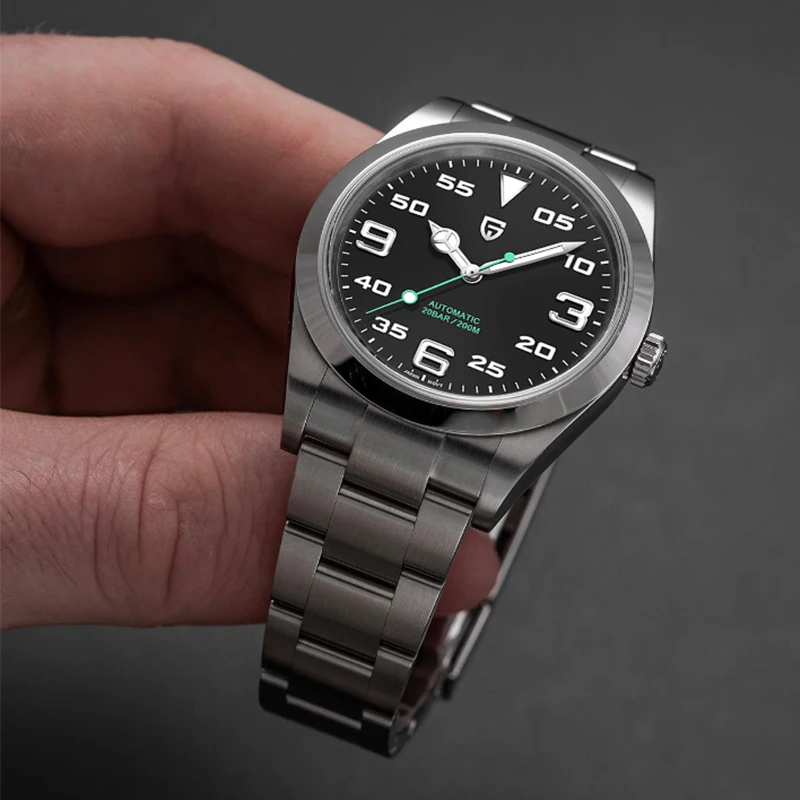 Механические наручные часы мужские page 40 мм с сапфировым стеклом