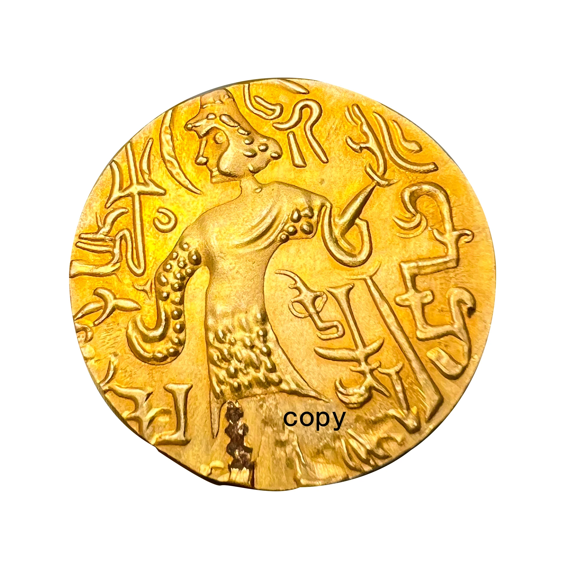 

Древняя римская династия кушан, золотые монеты Kipnada, золотые диниры, копия денег, религиозная коллекция искусства