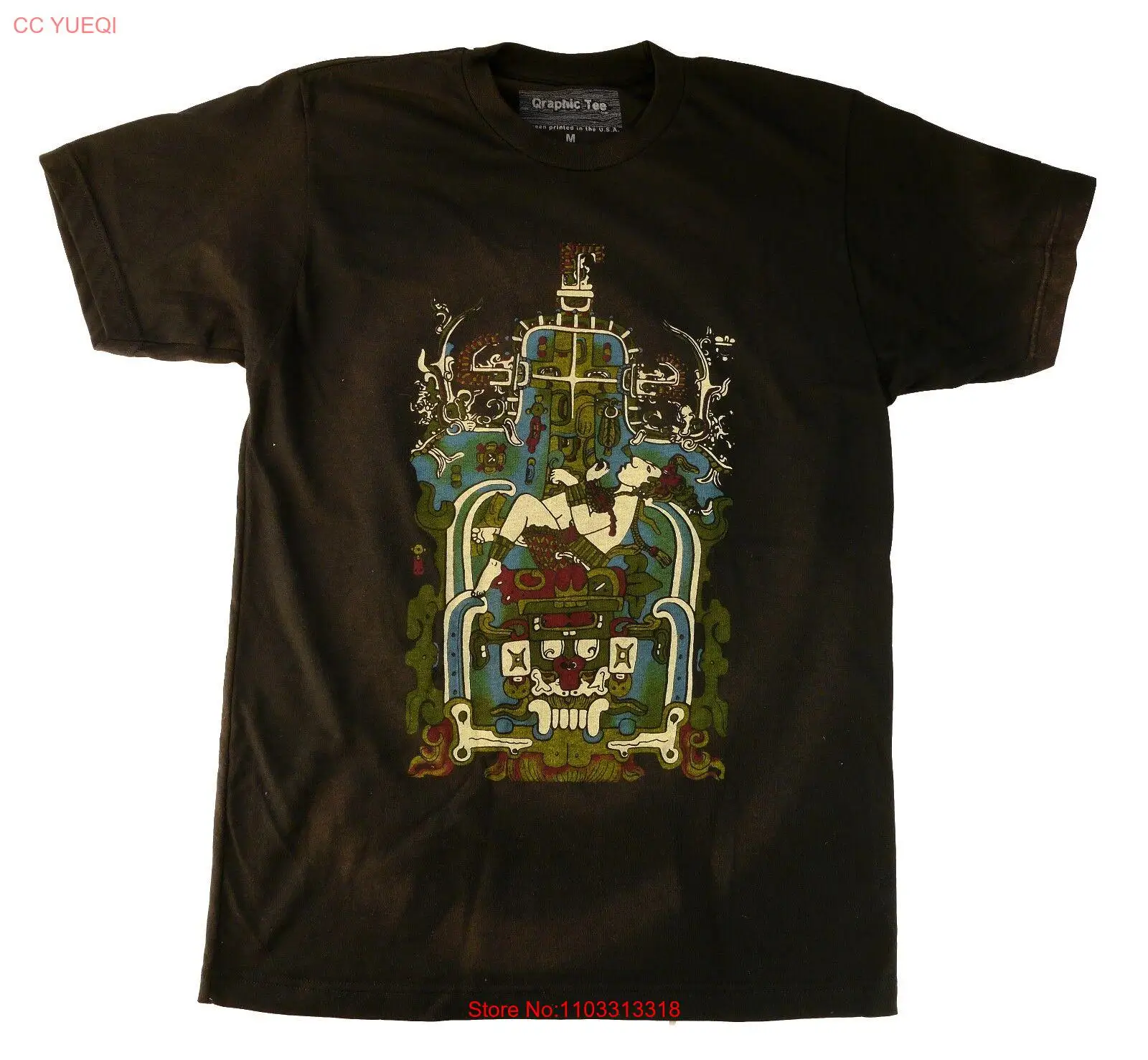 Старинная фотография футболки НЛО ракета с крышкой Sarcophagus аэрографом