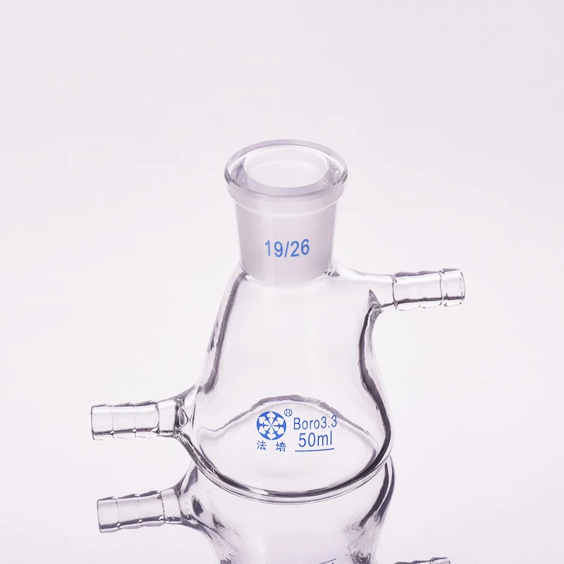 Filtering flask with side tubulature 50mL 19/26,Triangle flask with upper and bottom side tube,Filter Erlenmeyer bottle