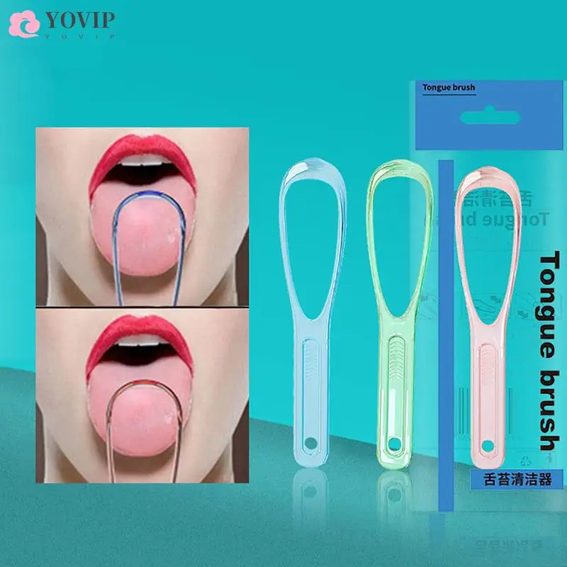 

Personal Adult Tongue Scraper Food Grade Tongue Coated Cleaning Brush Keep Fresh Breath Oral Hygiene Care Cleaner Tool