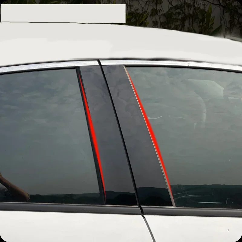 

6 шт., стойки для окон автомобиля, дверные накладки B C, наклейки на колонку, глянцевый черный для Nissan Qashqai J10 2008-2013