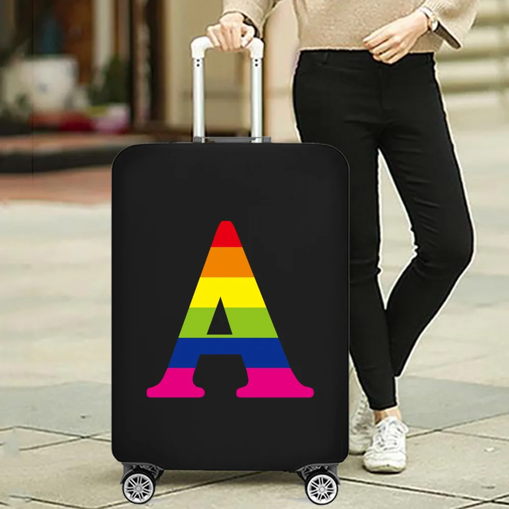 Rainbow Print Thicken Elasticity Luggage Cover for 18-32 Inch Suitcase Case Dust Cover Travel Accessories Trolley Baggage Cover