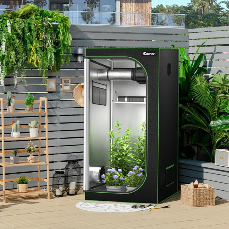 

36 × 36 × 72 Inch Plant Growth Tent with Floor Tray Indoor Greenhouse Tent Gardening Flower Agricultural Planting Growth Tents