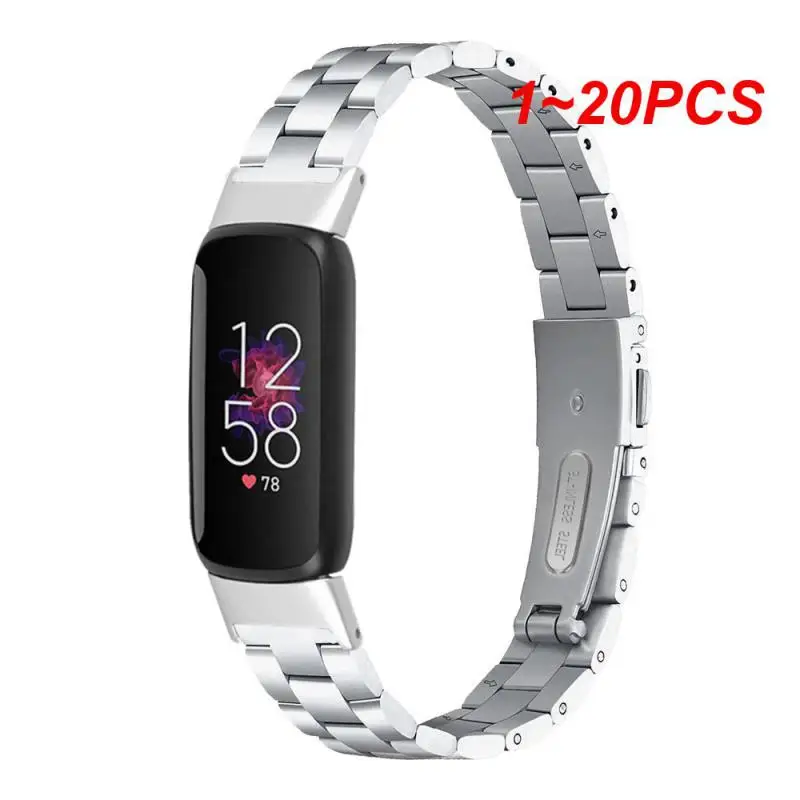 

1~20PCS Watch Strap Smart Accessories Multicolor Smartwatch Solid Steel For Fitbit Luxe Replacement Wristband Watch Band