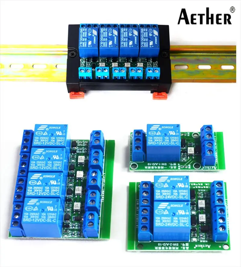 Релейный модуль для arduino 5 В 12 24 полный оптрон выход 1 2 4 канала/способ умный