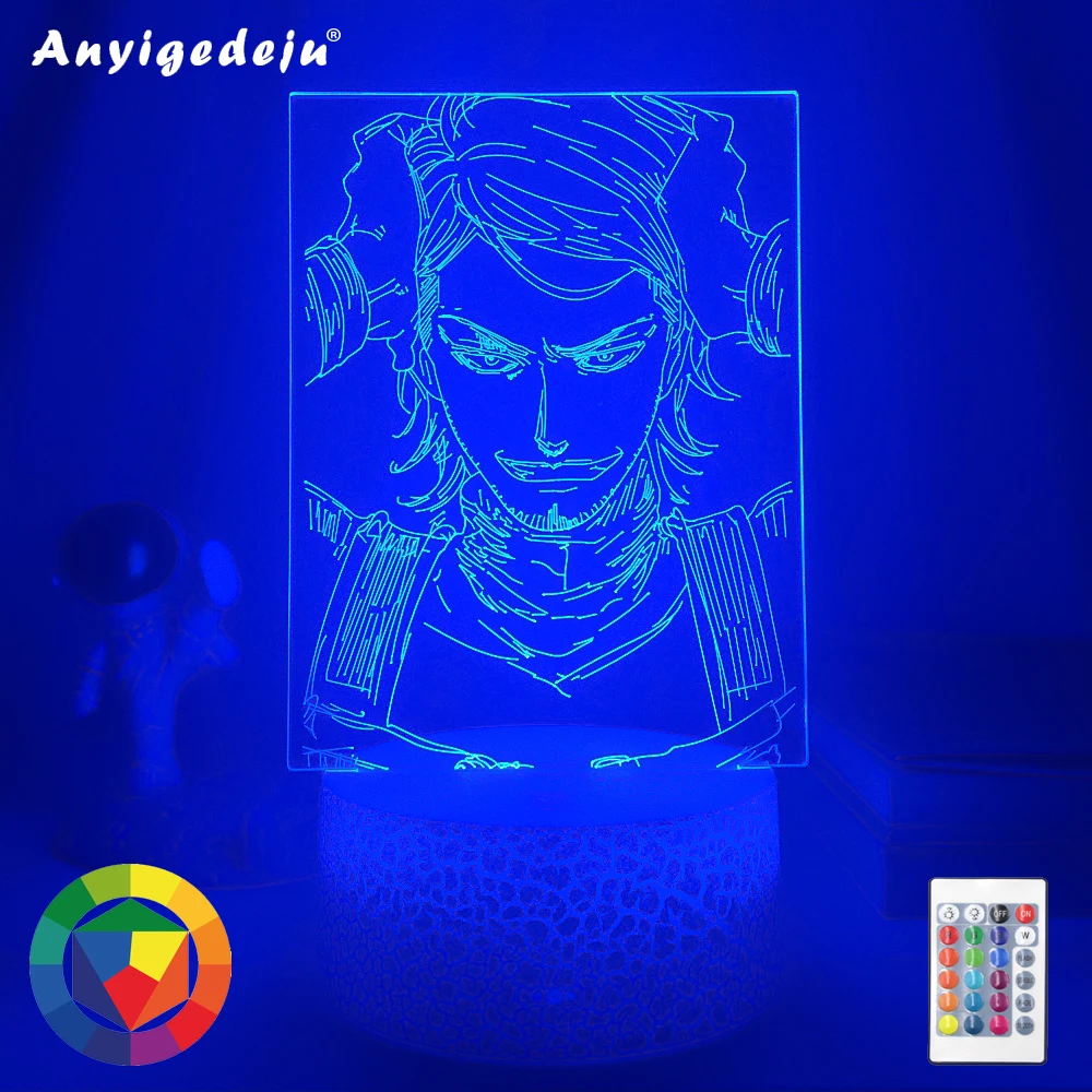

Newest 3d Led Lamp Anime Attack on Titan Jean for Home Decorative Nightlight Kids Birthday Gifts Manga AOT Night Light Bedroom