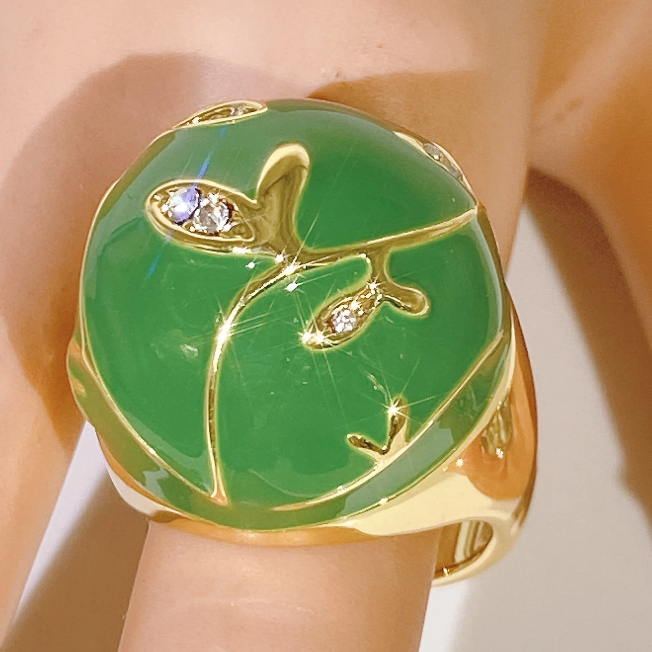 Женское кольцо с опалом из нержавеющей стали вращающимся 2024